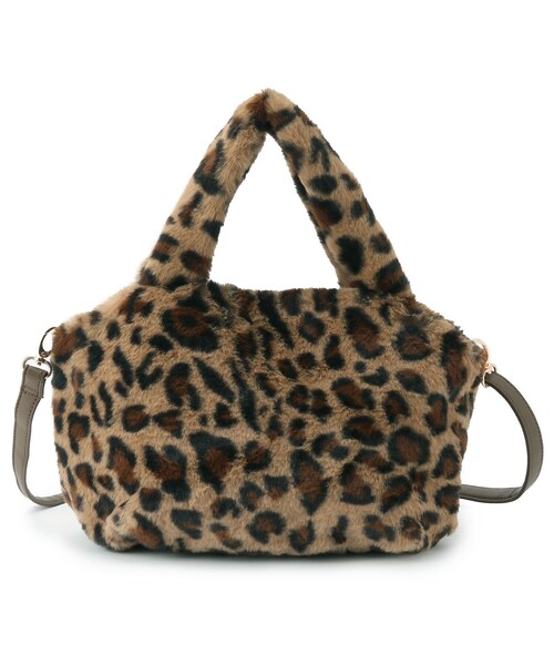 DRESKIP(ドレスキップ)の「◆2WAYフェイクファートート(トートバッグ・レディース・ブラウン系その他/アイボリー/ブラウン系1/チャコールグレー・00)」の7枚目の写真