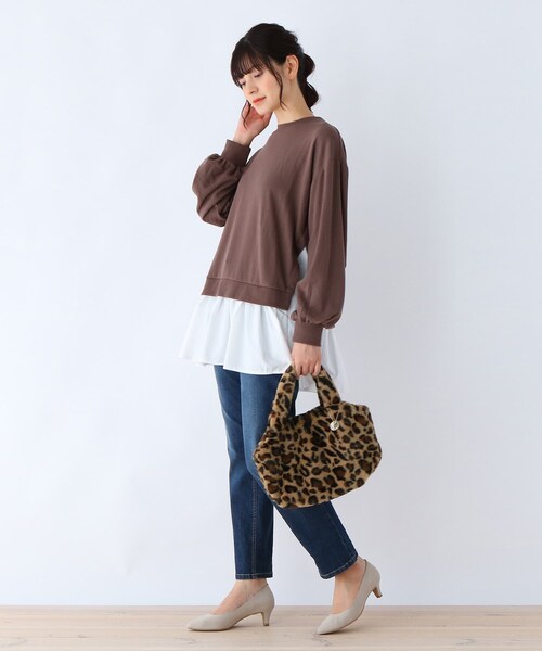 DRESKIP(ドレスキップ)の「◆2WAYフェイクファートート(トートバッグ・レディース・ブラウン系その他/アイボリー/ブラウン系1/チャコールグレー・00)」の14枚目の写真