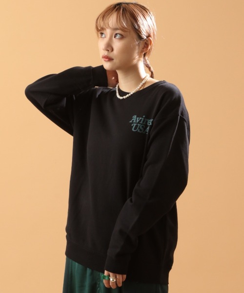 AVIREX(アヴィレックス)の「【直営店限定】AVIREX USA 1975 SWEAT/ アヴィレックスUSA 1975 スウェット(スウェット・レディース・ホワイト/ブラック・FREE)」の3枚目の写真