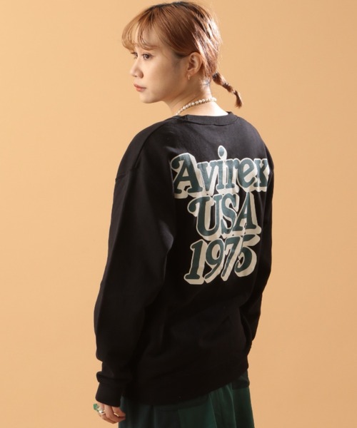 AVIREX(アヴィレックス)の「【直営店限定】AVIREX USA 1975 SWEAT/ アヴィレックスUSA 1975 スウェット(スウェット・レディース・ホワイト/ブラック・FREE)」の5枚目の写真