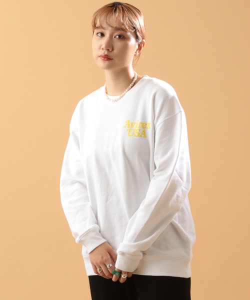 AVIREX(アヴィレックス)の「【直営店限定】AVIREX USA 1975 SWEAT/ アヴィレックスUSA 1975 スウェット(スウェット・レディース・ホワイト/ブラック・FREE)」の13枚目の写真