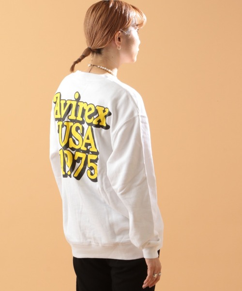 AVIREX(アヴィレックス)の「【直営店限定】AVIREX USA 1975 SWEAT/ アヴィレックスUSA 1975 スウェット(スウェット・レディース・ホワイト/ブラック・FREE)」の6枚目の写真