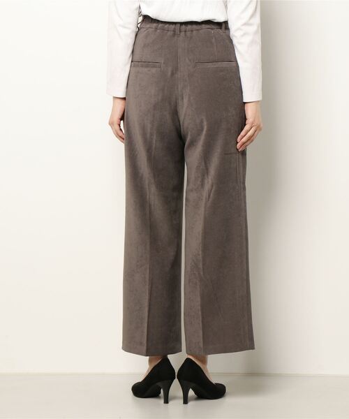 LOWRYS FARM（ローリーズファーム）の「ベロアライクセミワイドパンツ　216000（その他パンツ・レディース・パープル/グレー/アイボリー・MEDIUM/LARGE）」の6枚目の写真