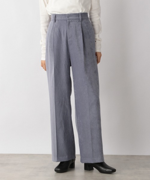 LOWRYS FARM（ローリーズファーム）の「ベロアライクセミワイドパンツ　216000（その他パンツ・レディース・パープル/グレー/アイボリー・MEDIUM/LARGE）」の13枚目の写真