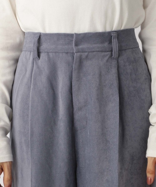 LOWRYS FARM（ローリーズファーム）の「ベロアライクセミワイドパンツ　216000（その他パンツ・レディース・パープル/グレー/アイボリー・MEDIUM/LARGE）」の8枚目の写真