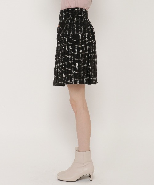 WILLSELECTION（ウィルセレクション）の「チェックボックスタックミニスカート（スカート・レディース・ブラック/ベージュ・SMALL/MEDIUM）」の18枚目の写真