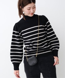 Spick & Span | ボーダー畔タックスリーブプルオーバー◆(ニット/セーター)