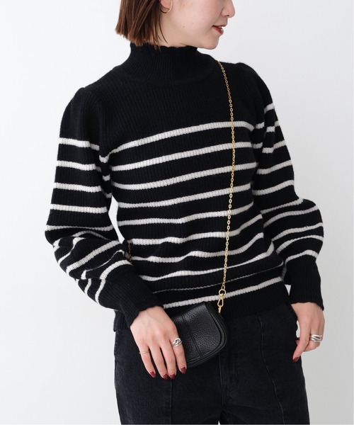 Spick & Span(スピックアンドスパン)の「#ボーダー畔タックスリーブプルオーバー◆(ニット/セーター・レディース・ブラック/アイボリー・FREE)」の7枚目の写真