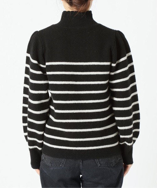 Spick & Span(スピックアンドスパン)の「#ボーダー畔タックスリーブプルオーバー◆(ニット/セーター・レディース・ブラック/アイボリー・FREE)」の13枚目の写真