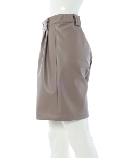 fifth calin（フィフスカラン）の「フェイクレザータックハーフパンツ（その他パンツ・レディース・ブラウン/ブラック・MEDIUM）」の10枚目の写真