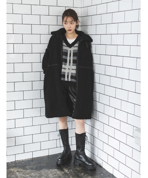 fifth calin（フィフスカラン）の「フェイクレザータックハーフパンツ（その他パンツ・レディース・ブラウン/ブラック・MEDIUM）」の7枚目の写真