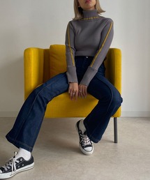 Avvenente | 【Avvenente】バイカラーリブニット(ニット/セーター)