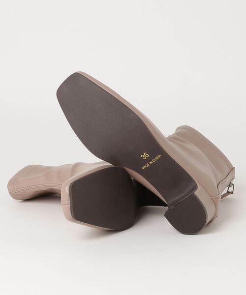 NANO universe（ナノユニバース）の「ストレッチPUショートブーツ（ブーツ・レディース・ブラック/グレー系その他4・38/37/36）」の4枚目の写真