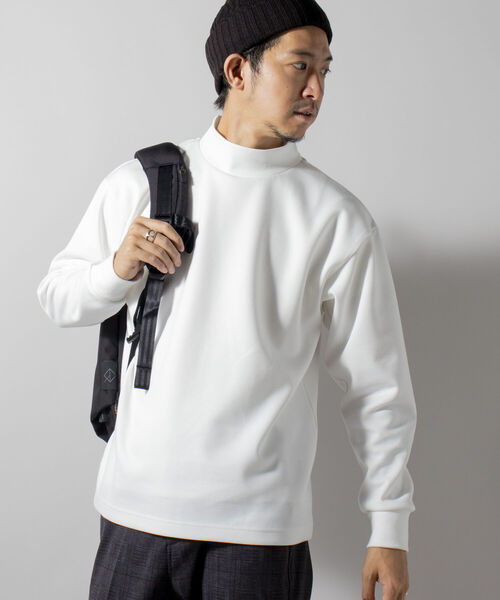NOLLEY'S goodman(ノーリーズグッドマン)の「【WEB限定】ダンボールニット モックネック 日本製(※程良いルーズシルエットとツヤ感)(Tシャツ/カットソー・メンズ・ホワイト/オリーブ/ベージュ・MEDIUM/LARGE)」の18枚目の写真