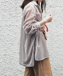 Brownie | Brownie シアーコーデュロイロングシャツ(シャツ/ブラウス)