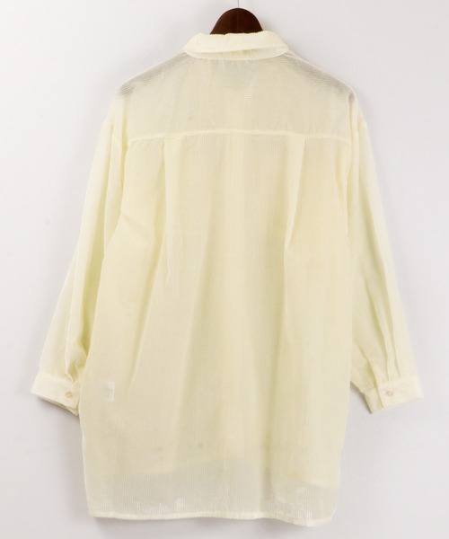 Brownie（ブラウニー）の「Brownie シアーコーデュロイロングシャツ（シャツ/ブラウス・レディース・ブルー/アイボリー/モカ・FREE）」の5枚目の写真