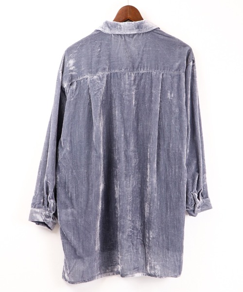 Brownie（ブラウニー）の「Brownie シアーコーデュロイロングシャツ（シャツ/ブラウス・レディース・ブルー/アイボリー/モカ・FREE）」の19枚目の写真