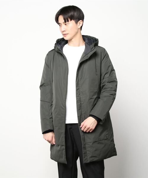 GIORDANO（ジョルダーノ）の「ロングダックダウンジャケット（フード脱着可能）（ダウンジャケット/コート・メンズ・ブラック/グリーン/ブルー・SMALL/MEDIUM/LARGE/X-LARGE/XX-LARGE）」の2枚目の写真