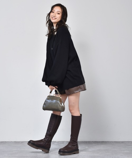 RETRO GIRL(レトロガール)の「ドット釦カラフルカーデ(カーディガン/ボレロ・レディース・グリーン/レッド/ブラック/ダークブラウン/アイボリー/ブルー・FREE)」の11枚目の写真