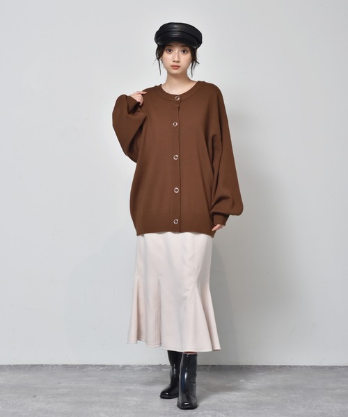 RETRO GIRL(レトロガール)の「ドット釦カラフルカーデ(カーディガン/ボレロ・レディース・グリーン/レッド/ブラック/ダークブラウン/アイボリー/ブルー・FREE)」の13枚目の写真