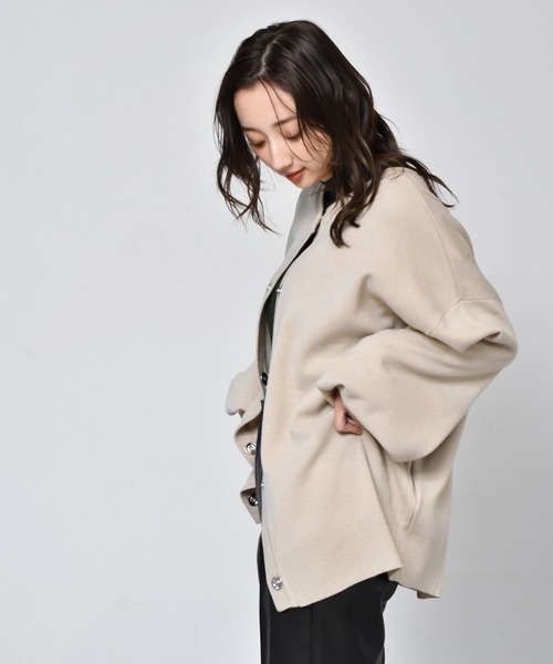 RETRO GIRL(レトロガール)の「ドット釦カラフルカーデ(カーディガン/ボレロ・レディース・グリーン/レッド/ブラック/ダークブラウン/アイボリー/ブルー・FREE)」の17枚目の写真