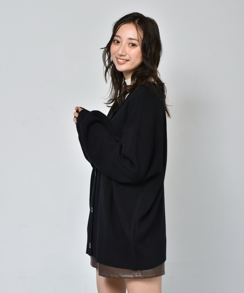 RETRO GIRL(レトロガール)の「ドット釦カラフルカーデ(カーディガン/ボレロ・レディース・グリーン/レッド/ブラック/ダークブラウン/アイボリー/ブルー・FREE)」の19枚目の写真