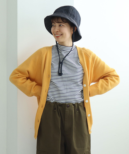 PAR ICI（パーリッシィ）の「スムースボーダー モックネックカットソー（Tシャツ/カットソー・レディース・ネイビー/レッド・FREE）」の19枚目の写真