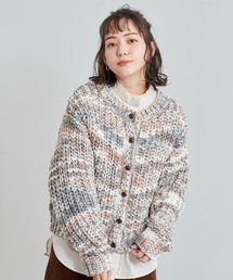 ミックスカラーニットカーデ ２ＷＡＹ