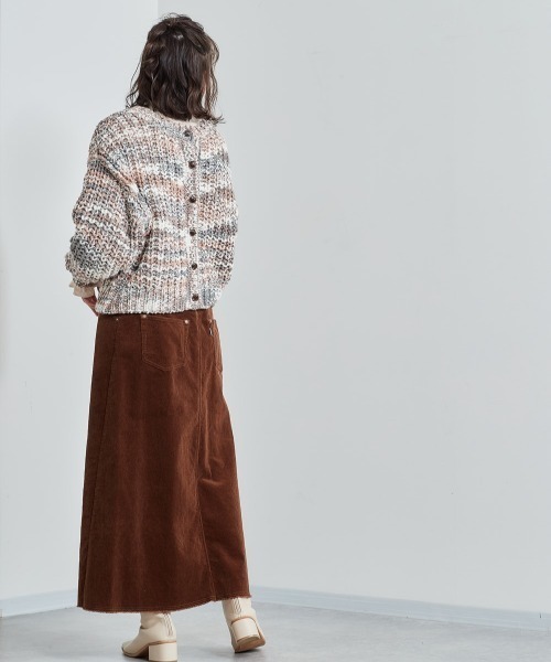 cepo（セポ）の「ミックスカラーニットカーデ ２ＷＡＹ（カーディガン/ボレロ・レディース・グリーン/オレンジ/オフホワイト・M）」の18枚目の写真