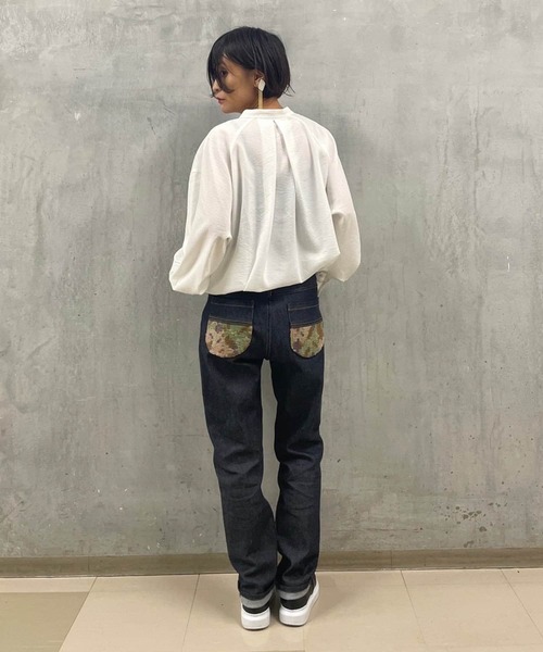 BEARDSLEY（ビアズリー）の「本藍染 インディゴ アソート キリムパッチデニム（その他パンツ・レディース・インディゴブルー・1/0）」の20枚目の写真