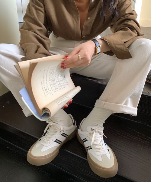 MANGROVE（マングローブ）の「サイドラインガムソールスニーカー（スニーカー・レディース・ホワイト・SMALL/MEDIUM/LARGE）」の5枚目の写真