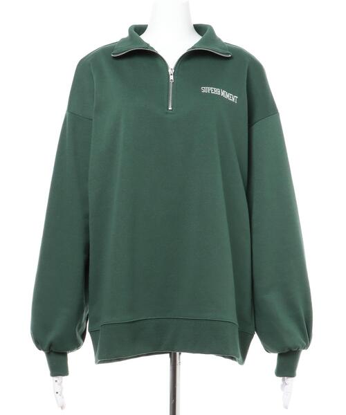 INGNI(イング)の「ハーフZIPカレッジロゴスウェット(Tシャツ/カットソー・レディース・グリーン/グレー/ブラック/ブルー・M)」の17枚目の写真