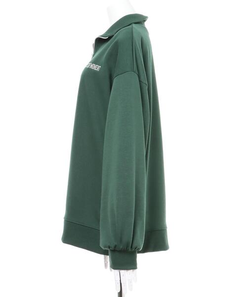 INGNI(イング)の「ハーフZIPカレッジロゴスウェット(Tシャツ/カットソー・レディース・グリーン/グレー/ブラック/ブルー・M)」の16枚目の写真