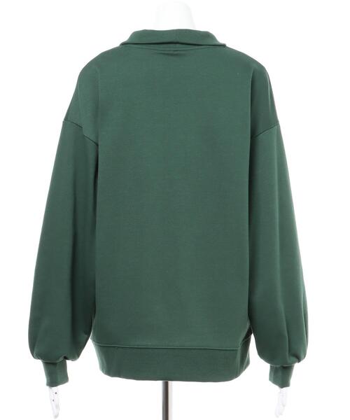 INGNI(イング)の「ハーフZIPカレッジロゴスウェット(Tシャツ/カットソー・レディース・グリーン/グレー/ブラック/ブルー・M)」の15枚目の写真