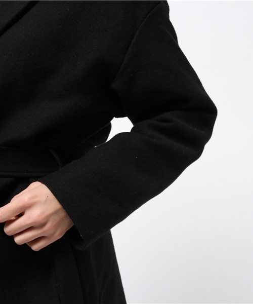 CIAOPANIC（チャオパニック）の「【Ciaopanic】ウール混Wフェイスガウンコート（その他アウター・レディース・チャコールグレー/ブラック/オフホワイト・FREE）」の10枚目の写真