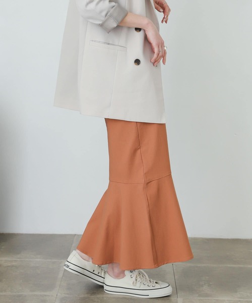 SENSE OF PLACE by URBAN RESEARCH（センスオブプレイスバイアーバンリサーチ）の「ストレッチハイウエストマーメイドスカート（スカート・レディース・ピンクベージュ/ライトベージュ/ブラック/カーキ・X-SMALL/MEDIUM/SMALL）」の10枚目の写真