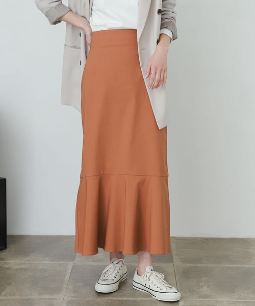 SENSE OF PLACE by URBAN RESEARCH（センスオブプレイスバイアーバンリサーチ）の「ストレッチハイウエストマーメイドスカート（スカート・レディース・ピンクベージュ/ライトベージュ/ブラック/カーキ・X-SMALL/MEDIUM/SMALL）」の11枚目の写真