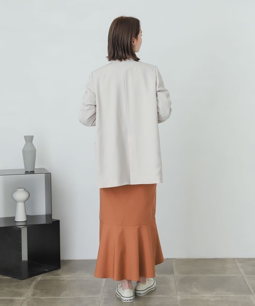 SENSE OF PLACE by URBAN RESEARCH（センスオブプレイスバイアーバンリサーチ）の「ストレッチハイウエストマーメイドスカート（スカート・レディース・ピンクベージュ/ライトベージュ/ブラック/カーキ・X-SMALL/MEDIUM/SMALL）」の17枚目の写真