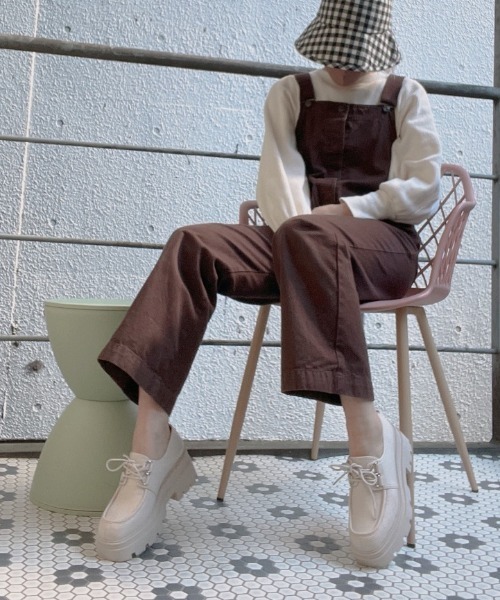 R&E（アールアンドイー）の「【R&E】トラックソールレースアップシューズ（ローファー・レディース・ブラック/アイボリー・S/M/L/LL）」の11枚目の写真