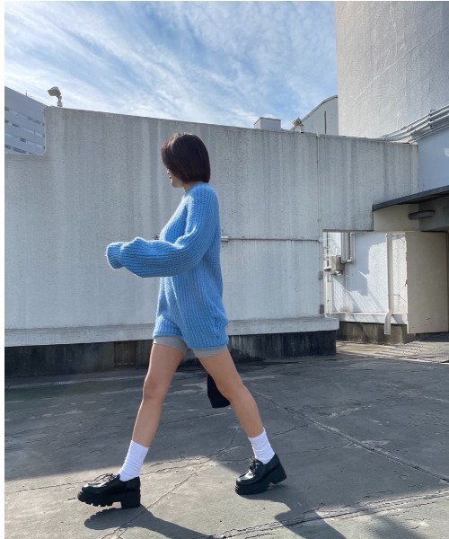 R&E（アールアンドイー）の「【R&E】トラックソールレースアップシューズ（ローファー・レディース・ブラック/アイボリー・S/M/L/LL）」の16枚目の写真