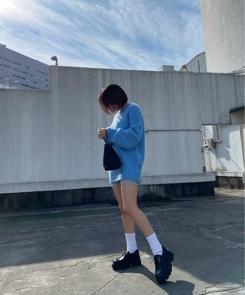 R&E（アールアンドイー）の「【R&E】トラックソールレースアップシューズ（ローファー・レディース・ブラック/アイボリー・S/M/L/LL）」の20枚目の写真