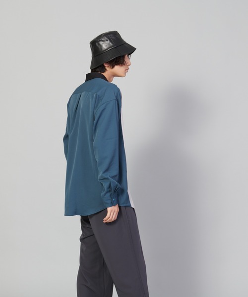 UNIIT(ユニット)の「【UNIIT/ユニット】カットプリーツスイッチルーズシャツ ビッグシルエットシャツ(シャツ/ブラウス・メンズ・チャコールグレー/ベージュ/ブルー・LARGE/MEDIUM/SMALL)」の22枚目の写真