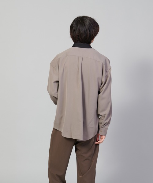 UNIIT(ユニット)の「【UNIIT/ユニット】カットプリーツスイッチルーズシャツ ビッグシルエットシャツ(シャツ/ブラウス・メンズ・チャコールグレー/ベージュ/ブルー・LARGE/MEDIUM/SMALL)」の20枚目の写真
