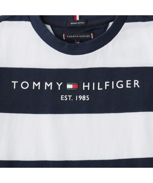 TOMMY HILFIGER(トミーヒルフィガー)の「オーガニックコットンシャツ(Tシャツ/カットソー・キッズ・ネイビー/グリーン・80cm/100cm/110cm/90cm/120cm)」の3枚目の写真