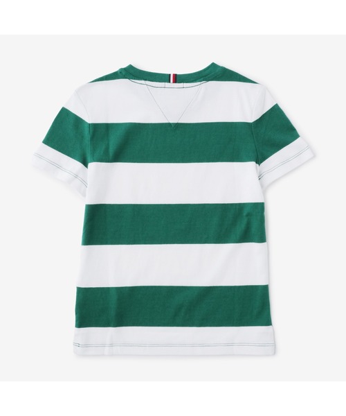 TOMMY HILFIGER(トミーヒルフィガー)の「オーガニックコットンシャツ(Tシャツ/カットソー・キッズ・ネイビー/グリーン・80cm/100cm/110cm/90cm/120cm)」の6枚目の写真