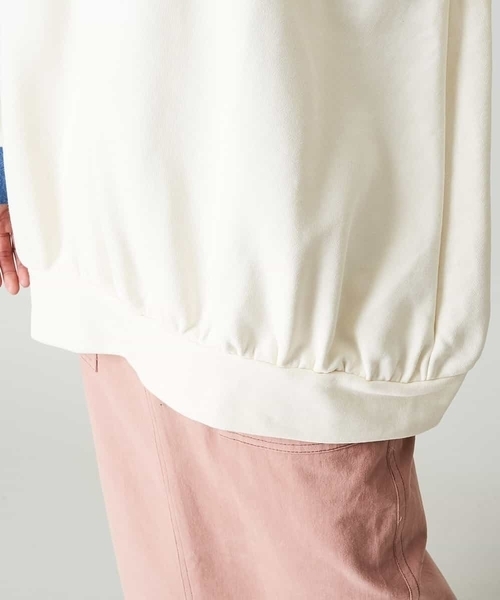 A de a.v.v（アードアー・ヴェ・ヴェ）の「（2WAY仕様）デニムドッキングカラッジ―刺繍ロゴスウェット（Tシャツ/カットソー・レディース・カーキ/アイボリー・38/36）」の16枚目の写真