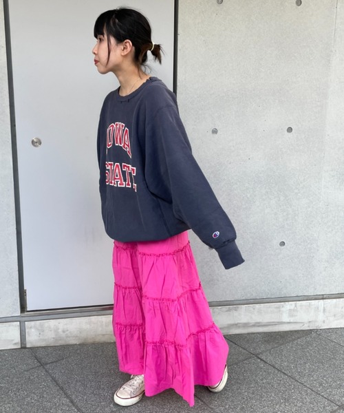 DuKKah（デュカ）の「Dukkah/【低身長向け】ティアードロングスカート（スカート・レディース・カーキ/マルチ/アニマル/その他1/インディゴブルー/その他2/ピンク・X-SMALL）」の4枚目の写真