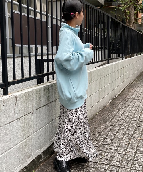 DuKKah（デュカ）の「Dukkah/【低身長向け】ティアードロングスカート（スカート・レディース・カーキ/マルチ/アニマル/その他1/インディゴブルー/その他2/ピンク・X-SMALL）」の5枚目の写真