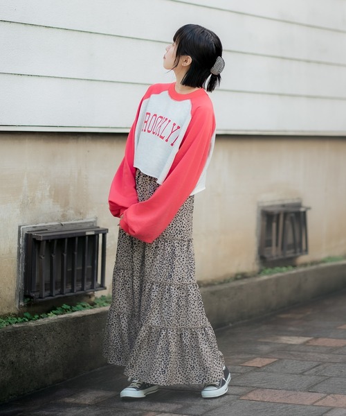 DuKKah（デュカ）の「Dukkah/【低身長向け】ティアードロングスカート（スカート・レディース・カーキ/マルチ/アニマル/その他1/インディゴブルー/その他2/ピンク・X-SMALL）」の9枚目の写真