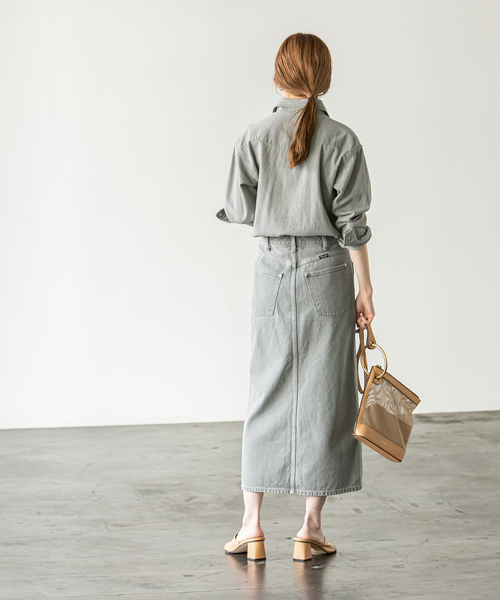 Wrangler（ラングラー）の「【WRANGLER】別注DENIMシャツ◆（シャツ/ブラウス・レディース・ネイビー/ライトグレー・LARGE/X-SMALL）」の7枚目の写真